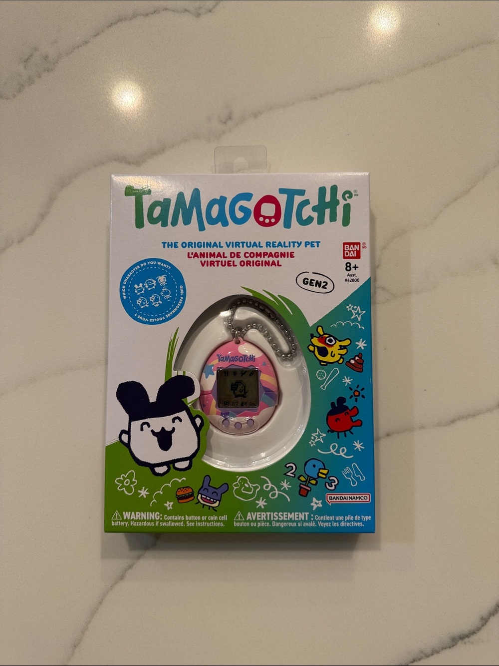 Tamagotchi Gen 2 Virtual Pet - Pink & Rainbow
